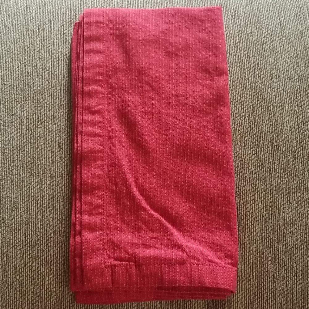 7 red napkins from Crate & Barrel